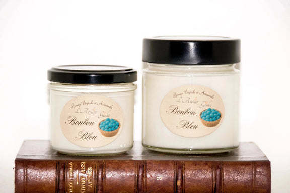 Bougie parfumée Bonbon bleu - L'Atelier Ginko - Boutique en Ligne