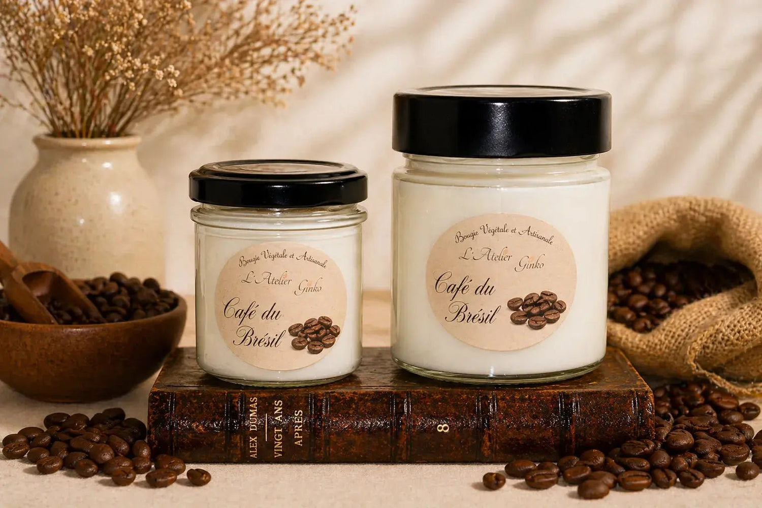 Bougie parfumée Café : Ambiance chaleureuse assurée - L'Atelier Ginko - Boutique en Ligne