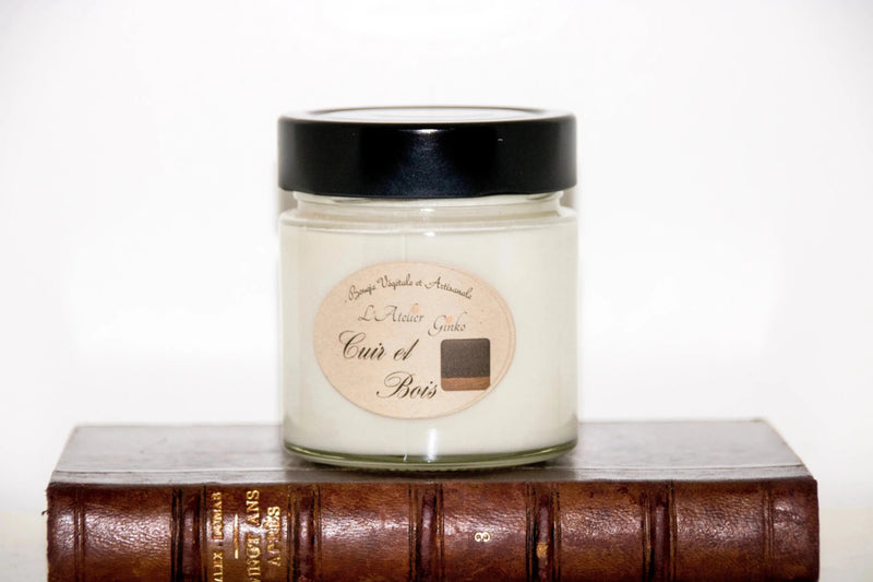 Bougie parfumée Cuir et bois - L'Atelier Ginko - Boutique en Ligne