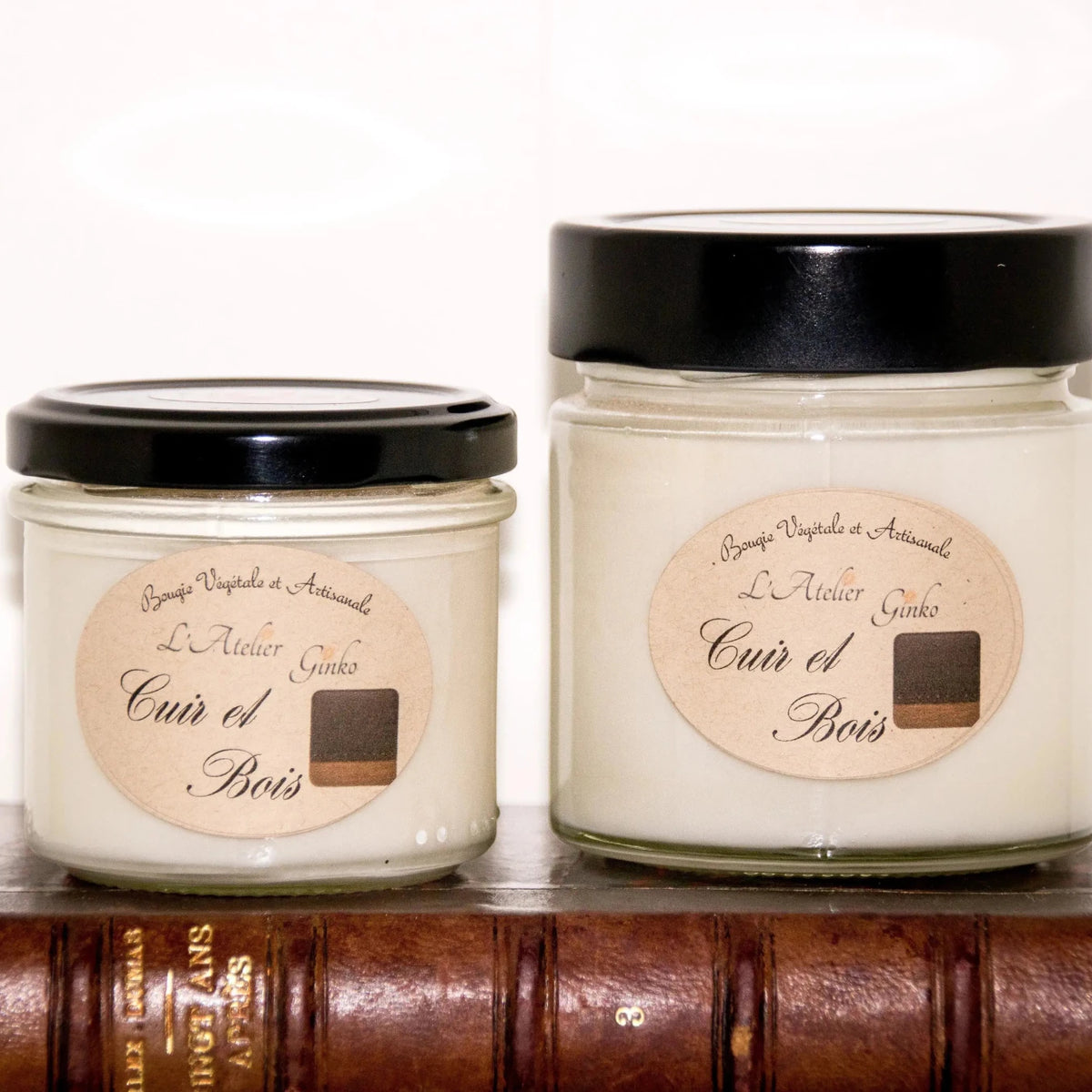 Bougie parfumée Cuir et bois - L'Atelier Ginko - Boutique en Ligne