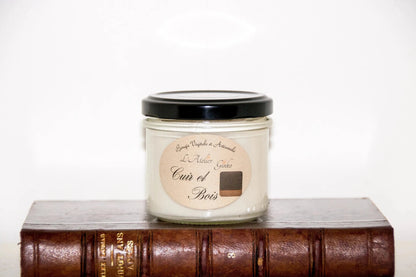 Bougie parfumée Cuir et bois - L'Atelier Ginko - Boutique en Ligne