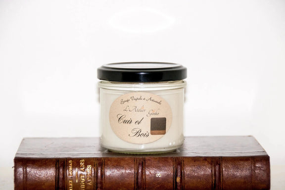 Bougie parfumée Cuir et bois - L'Atelier Ginko - Boutique en Ligne