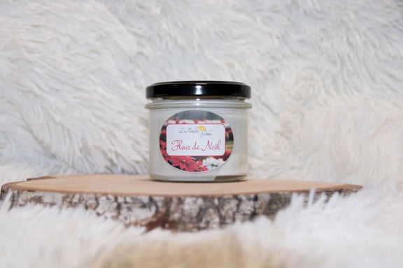 Bougie parfumée Fleur de Noël – Cire de soja artisanale - L'Atelier Ginko - Boutique en Ligne