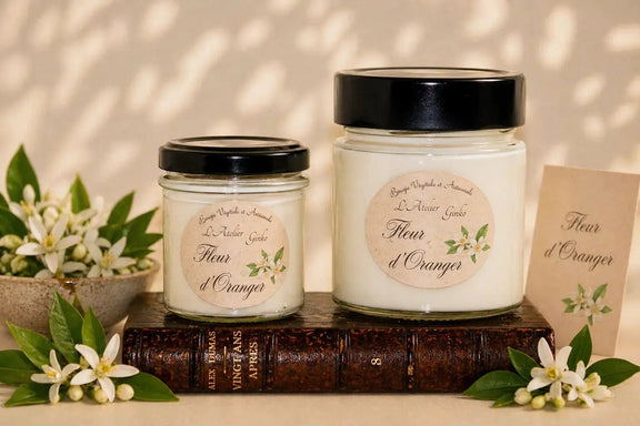Bougie parfumée Fleur d'Oranger cire de soja végétale artisanale - L'Atelier Ginko