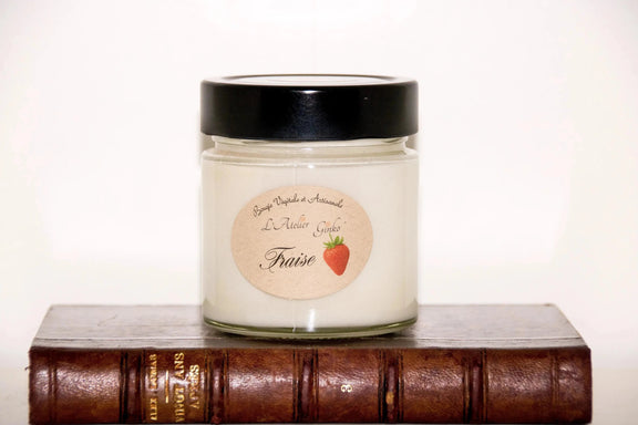 Bougie parfumée Fraise collection cire soja – L'Atelier Ginko