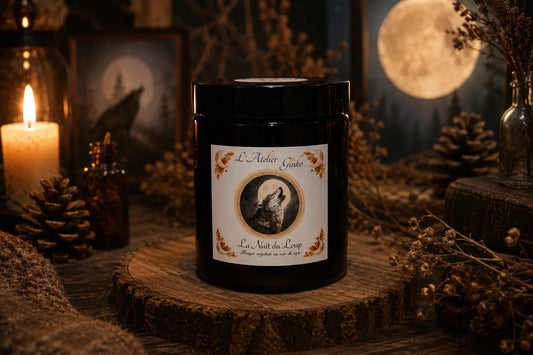 Bougie parfumée La Nuit du Loup – Cire de soja artisanale - L'Atelier Ginko - Boutique en Ligne