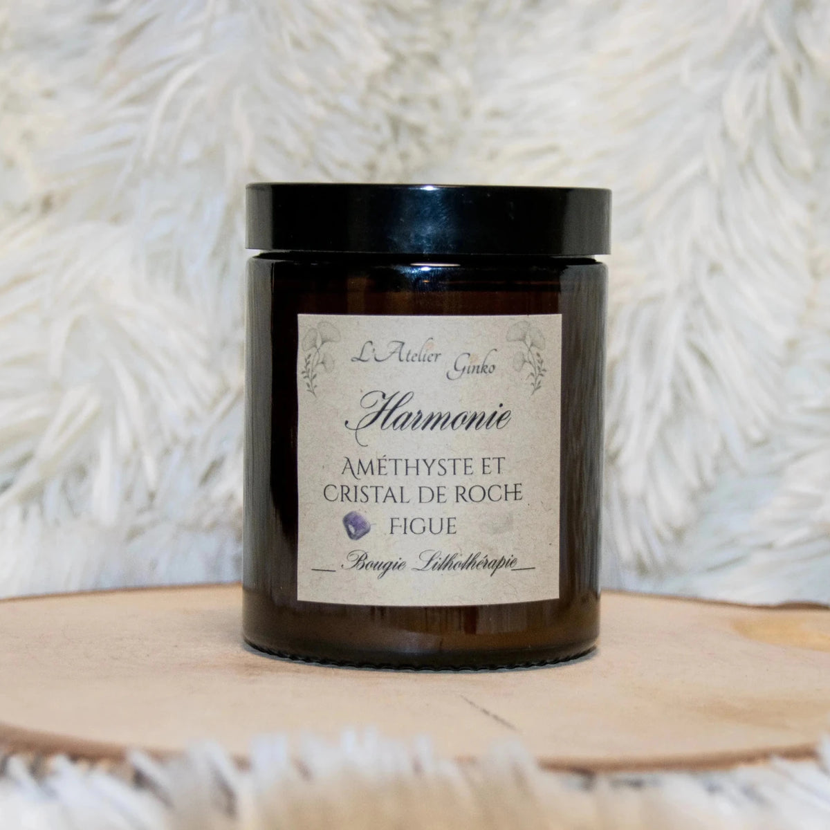 Bougie parfumée Lithothérapie Harmonie - L'Atelier Ginko - Boutique en Ligne