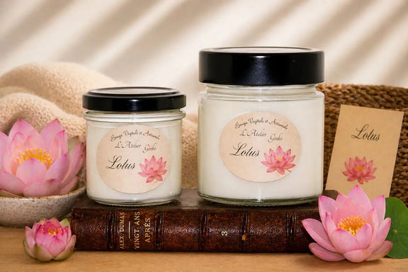 Bougie parfumée Lotus - L'Atelier Ginko - Boutique en Ligne