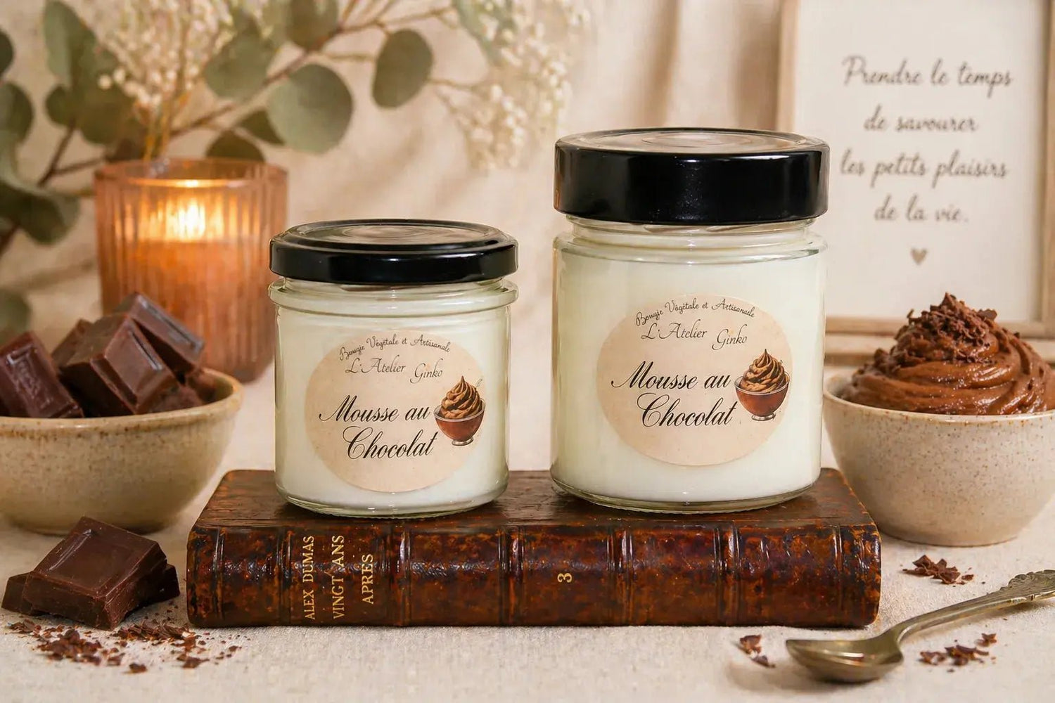 Bougie parfumée Mousse au chocolat - L'Atelier Ginko - Boutique en Ligne
