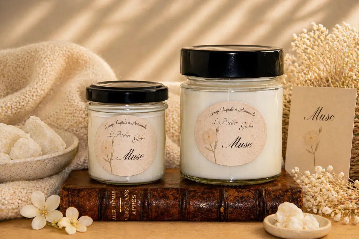Bougie parfumée Musc - L'Atelier Ginko - Boutique en Ligne