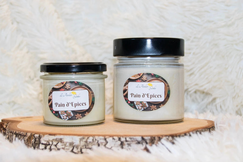 Bougie parfumée Pain d'Épices – Cire de soja artisanale - L'Atelier Ginko - Boutique en Ligne