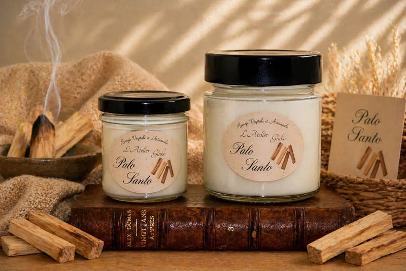 Bougie parfumée Palo Santo - L'Atelier Ginko - Boutique en Ligne