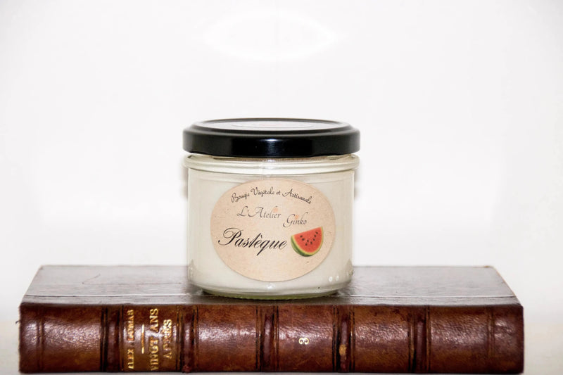 Bougie parfumée Pastèque L'Atelier Ginko en cire de soja végétale- Boutique en Ligne