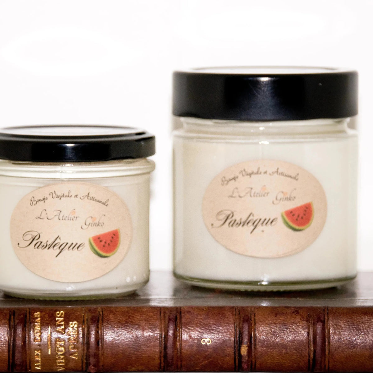 Bougie parfumée Pastèque L'Atelier Ginko en cire de soja végétale- Boutique en Ligne