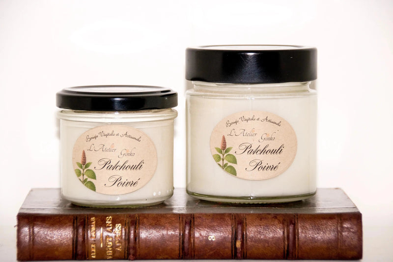 Bougie parfumée Patchouli Poivré - L'Atelier Ginko - Boutique en Ligne
