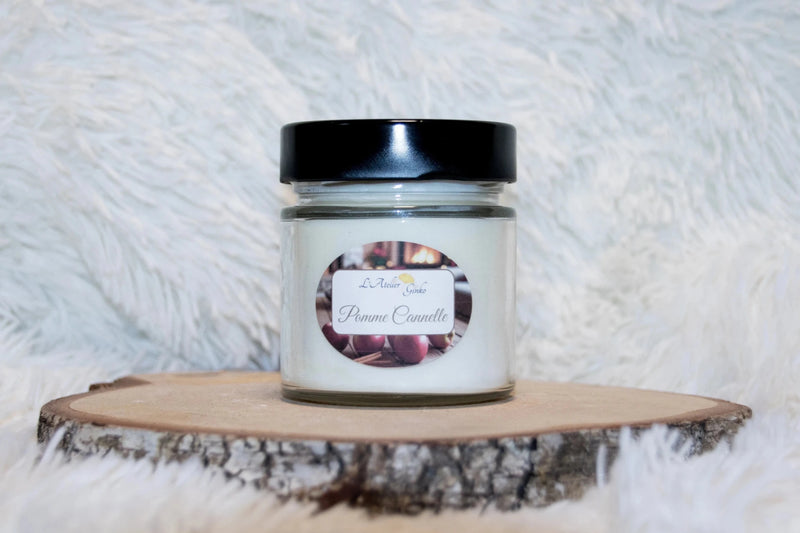Bougie parfumée Pomme Cannelle – Cire de soja artisanale - L'Atelier Ginko - Boutique en Ligne