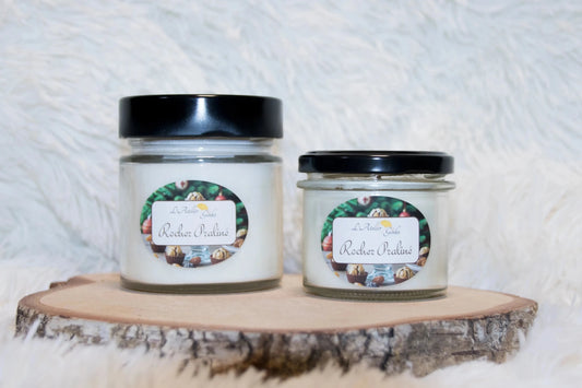 Bougie parfumée Rocher Praliné – Cire de soja artisanale - L'Atelier Ginko - Boutique en Ligne
