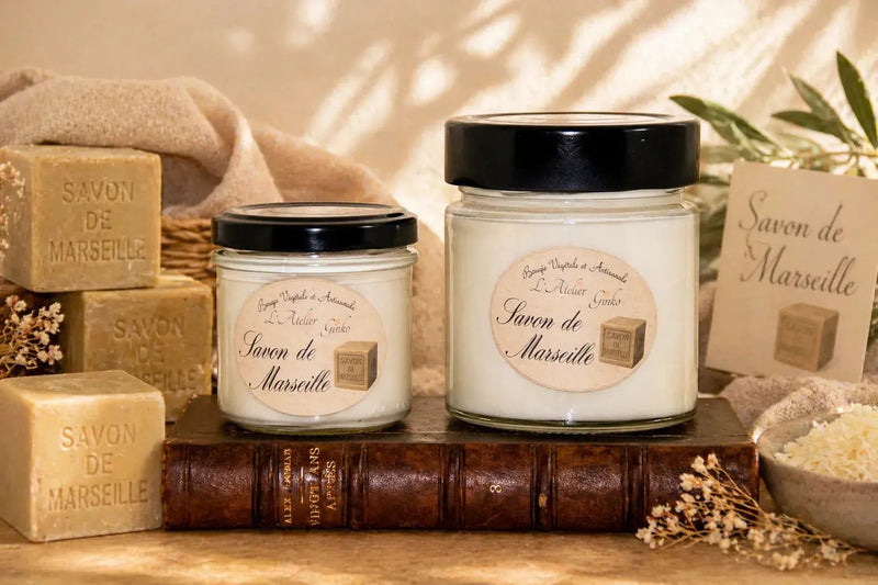 Bougie parfumée Savon de Marseille - L'Atelier Ginko - Boutique en Ligne