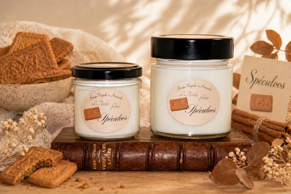 Bougie parfumée Spéculoos cire de soja végétale artisanale - L'Atelier Ginko