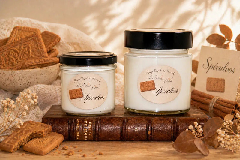 Bougie parfumée Spéculoos cire de soja végétale artisanale - L'Atelier Ginko