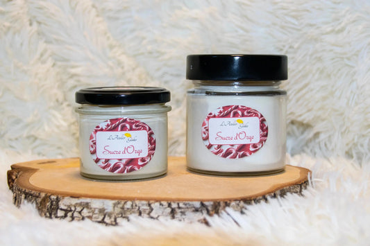 Bougie parfumée Sucre d'Orge – Cire de soja artisanale - L'Atelier Ginko - Boutique en Ligne
