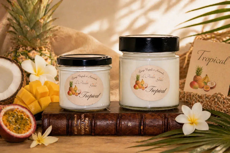 Bougie parfumée Tropical cire de soja végétale artisanale - L'Atelier Ginko