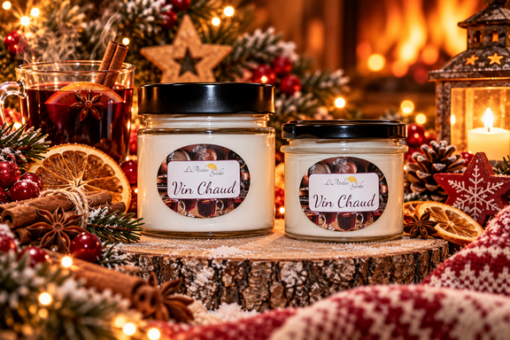 Bougie parfumée Vin Chaud – Cire de soja artisanale - L'Atelier Ginko - Boutique en Ligne