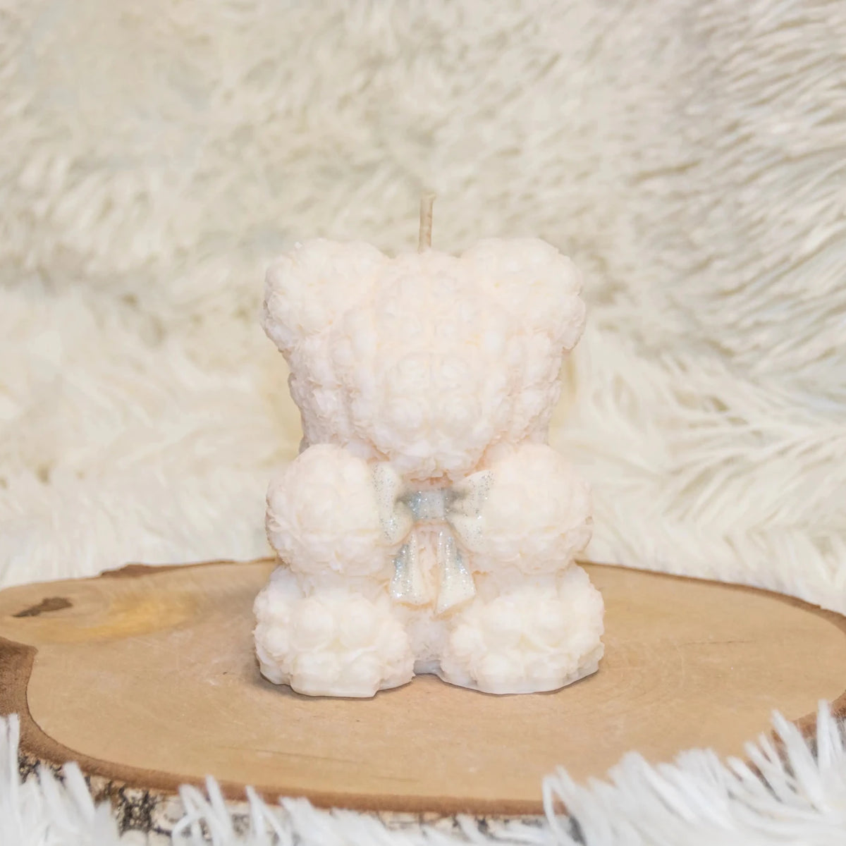 Bougie Peluche vue de côté décorative - L'Atelier Ginko