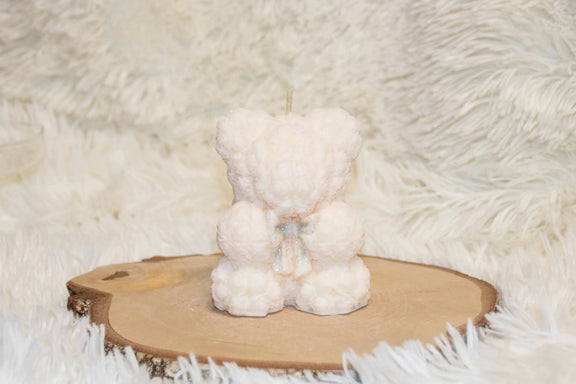Bougie Peluche vue de côté décorative - L'Atelier Ginko