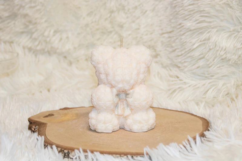 Bougie Peluche vue de côté décorative - L'Atelier Ginko