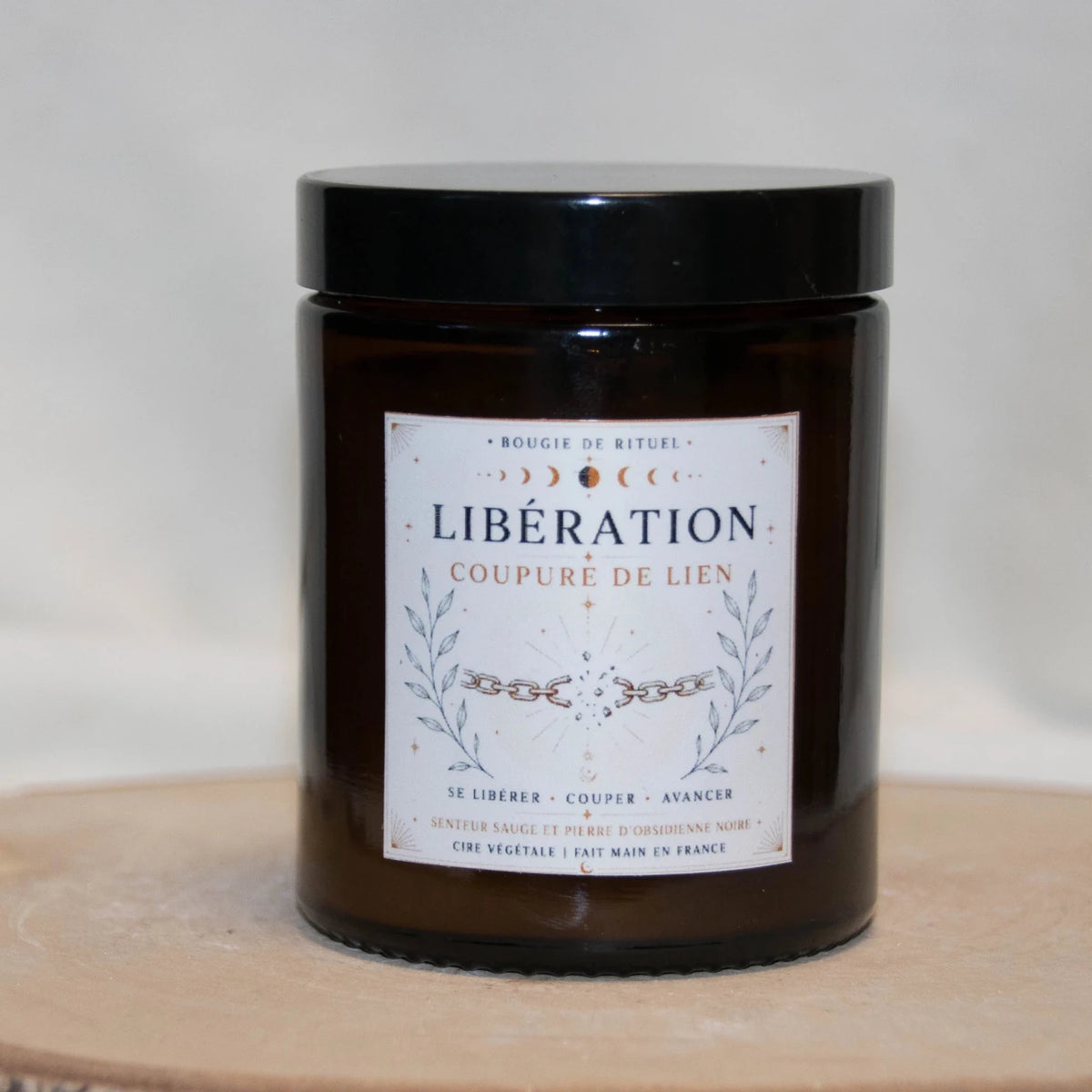 Bougie Rituel Coupure de Lien – Libération & Renouveau - L'Atelier Ginko - Boutique en Ligne