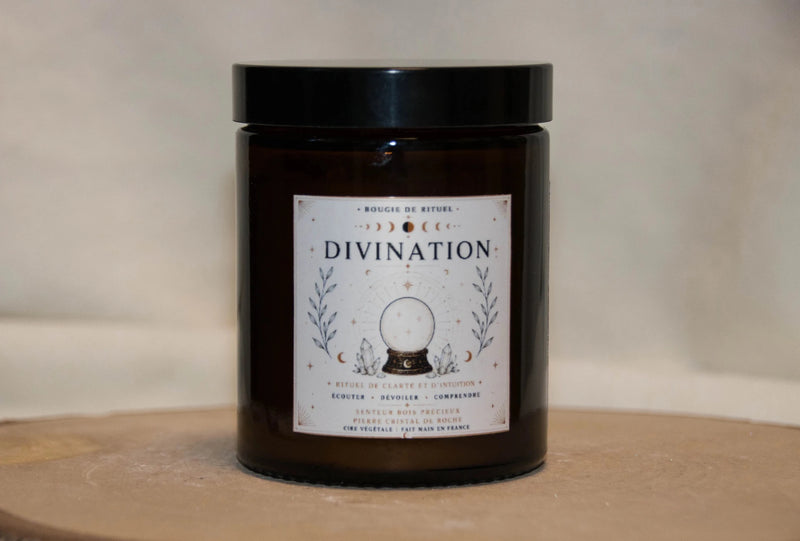 Bougie Rituel Divination – Intuition et Clairvoyance - L'Atelier Ginko - Boutique en Ligne