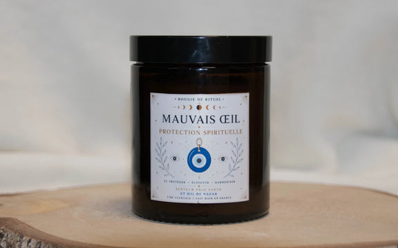 Bougie Rituel Œil Protecteur – Protection & Sérénité - L'Atelier Ginko - Boutique en Ligne