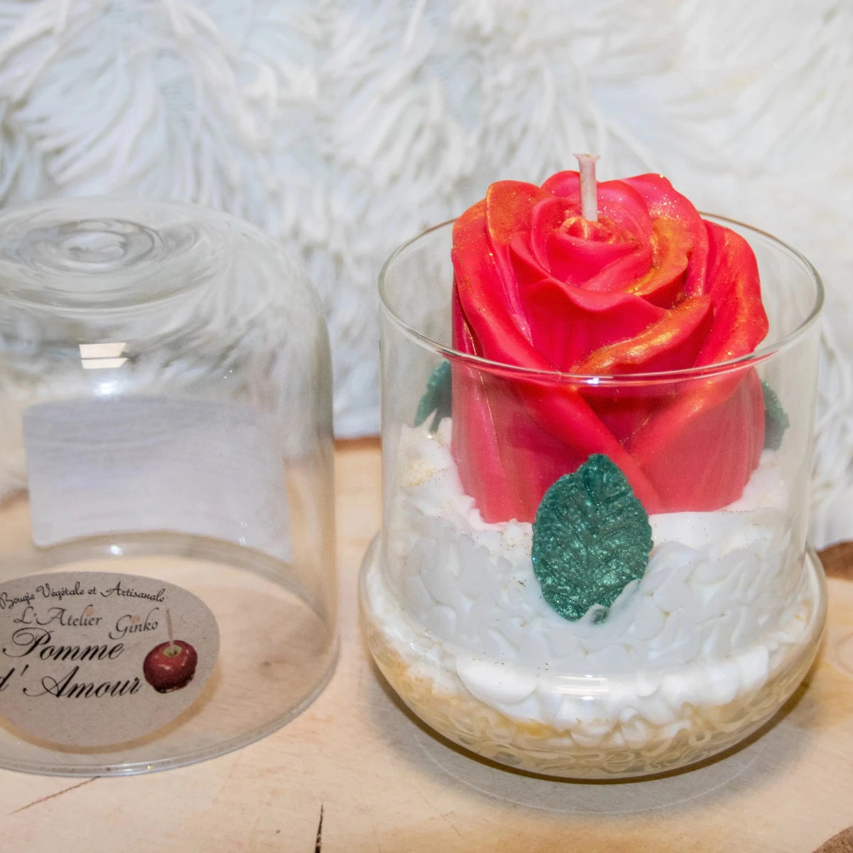 Bougie sous Cloche chantilly - L'Atelier Ginko - Boutique en Ligne