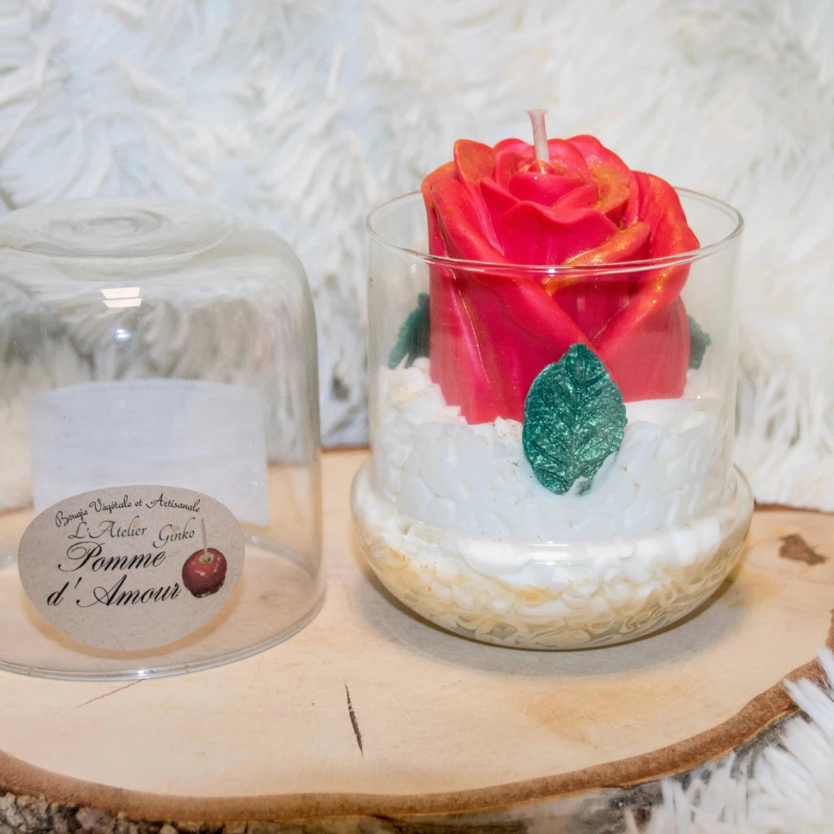 Bougie sous Cloche chantilly - L'Atelier Ginko - Boutique en Ligne