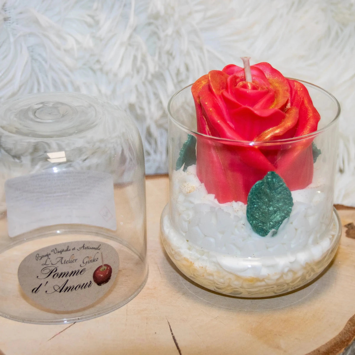 Bougie sous Cloche chantilly - L'Atelier Ginko - Boutique en Ligne