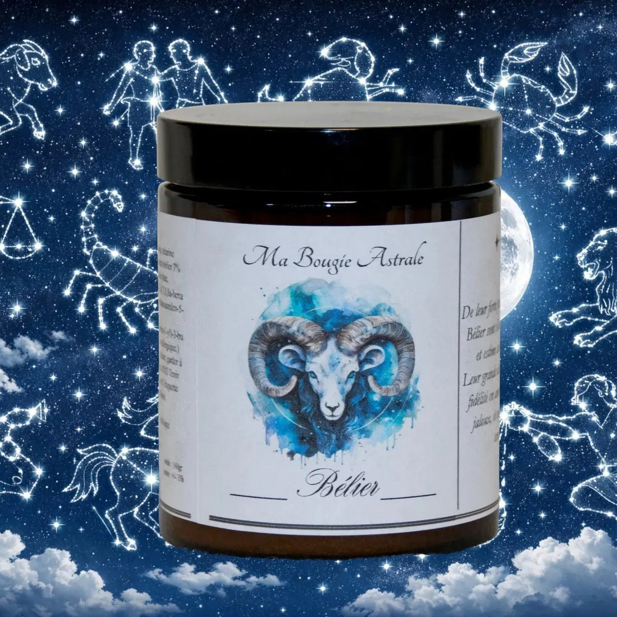 Bougie Astrologique Bélier L'Atelier Ginko - Boutique en Ligne