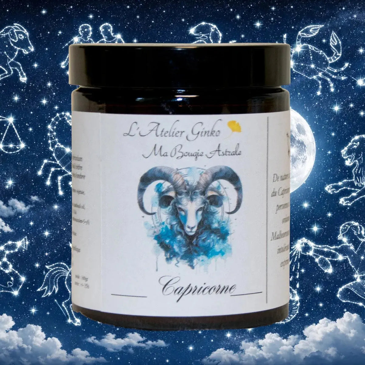 Bougie Astrologique Capricorne L'Atelier Ginko - Boutique en Ligne
