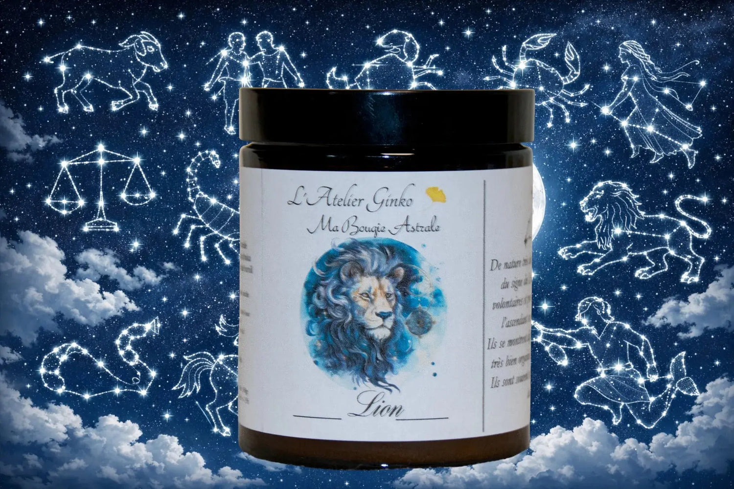 Bougie Astrologique Lion L'Atelier Ginko - Boutique en Ligne