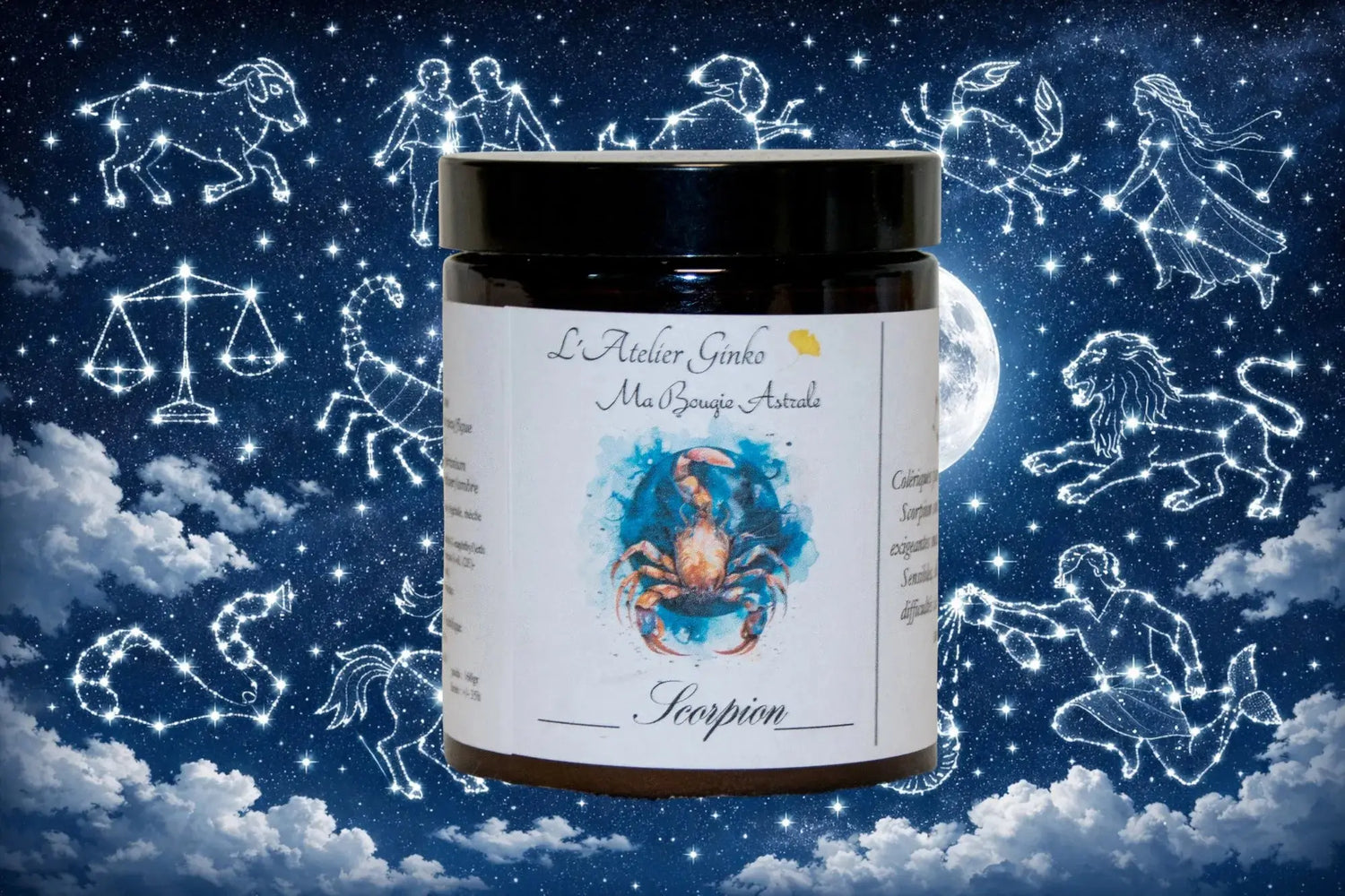 Bougie Astrologique Scorpion L'Atelier Ginko - Boutique en Ligne