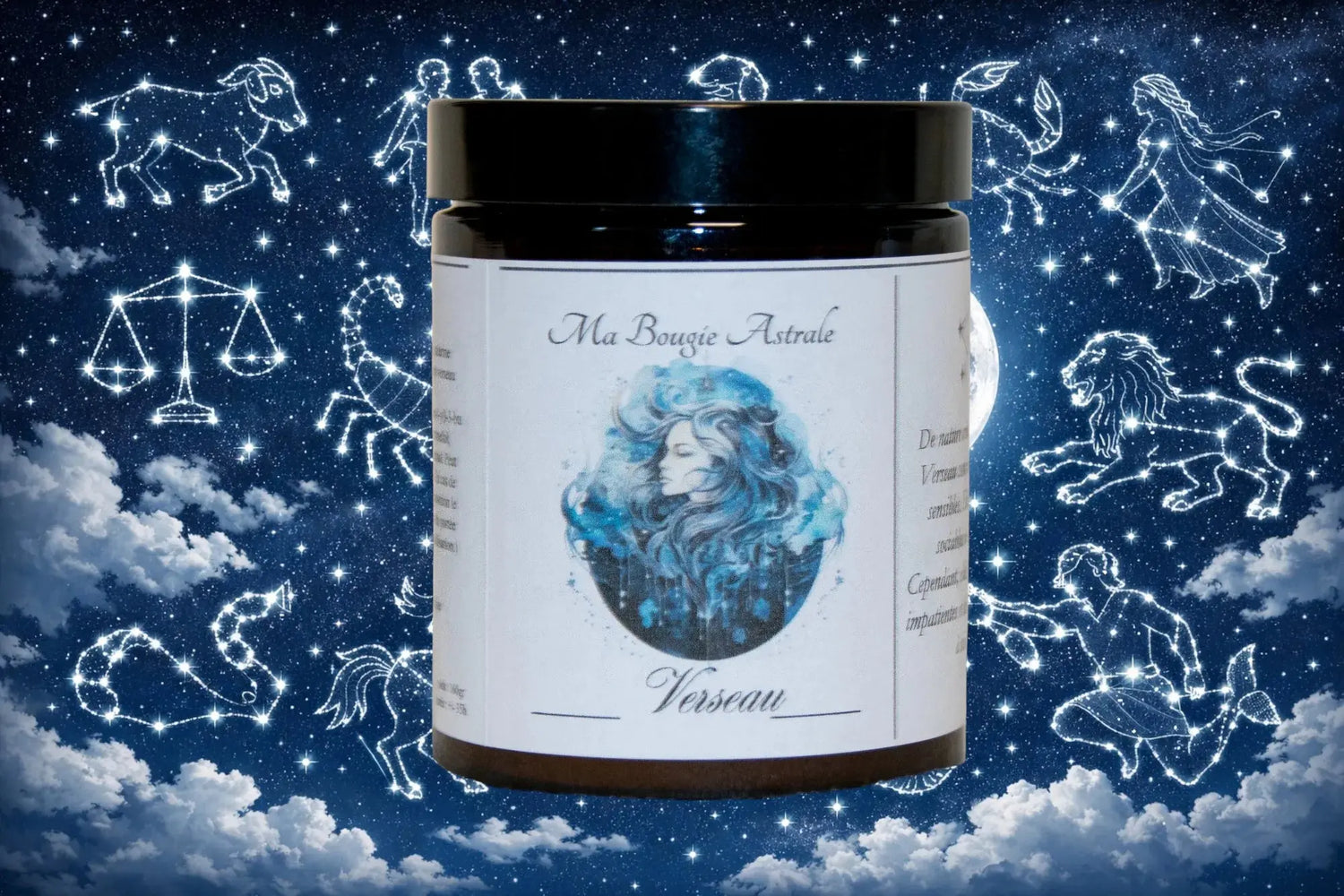 Bougie Astrologique Verseau L'Atelier Ginko - Boutique en Ligne