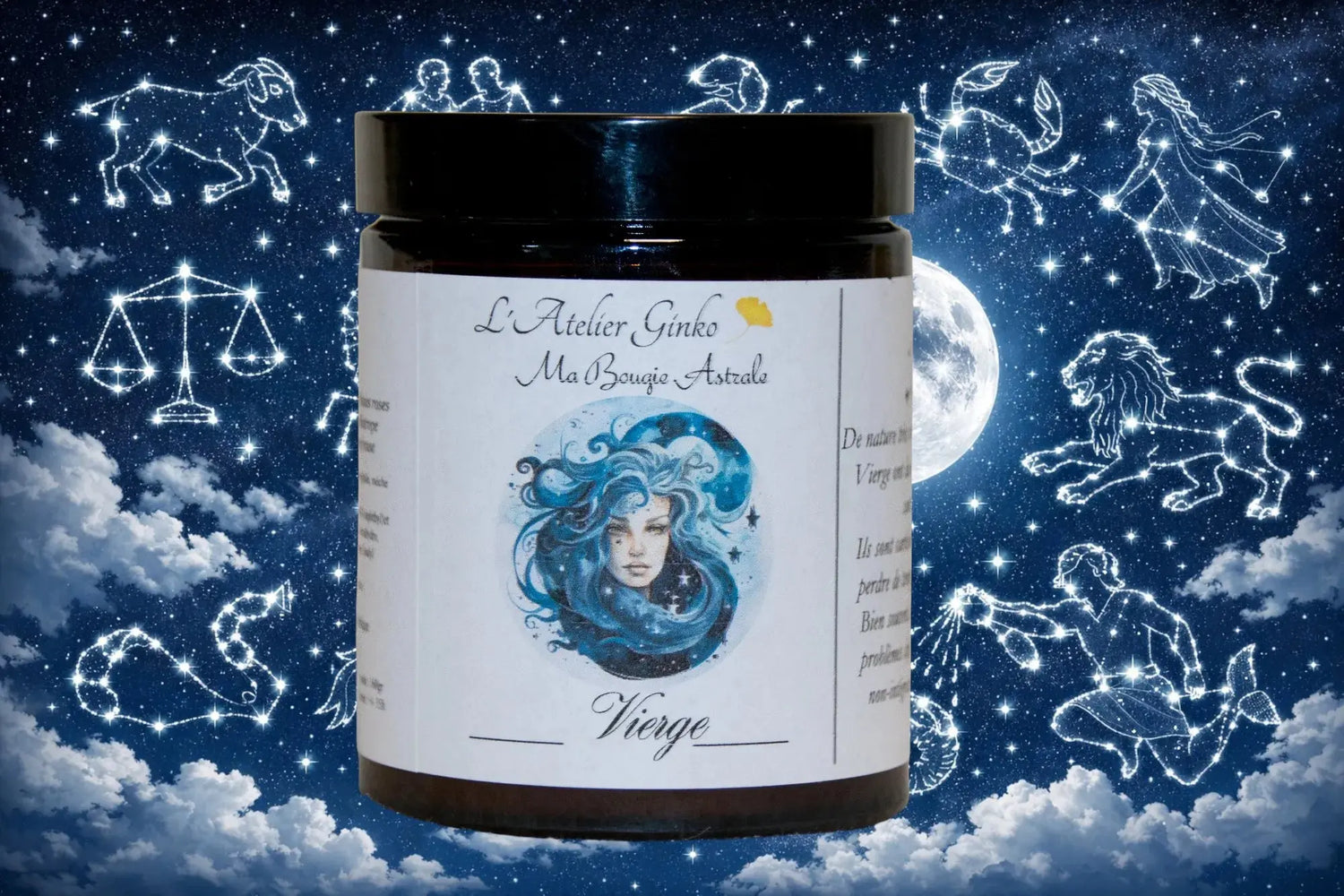Bougie Astrologique Vierge L'Atelier Ginko - Boutique en Ligne