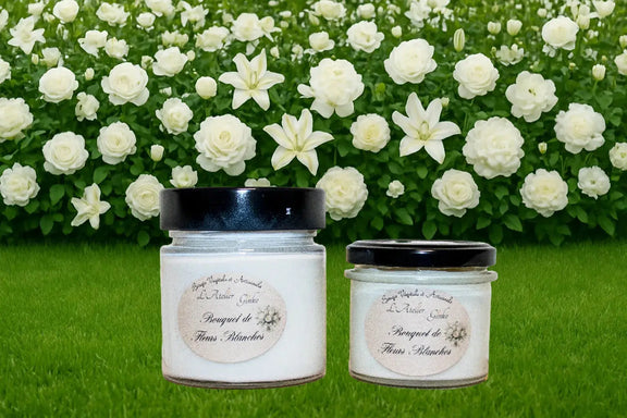Bougie parfumée Bouquet de Fleurs blanches L'Atelier Ginko - Boutique en Ligne