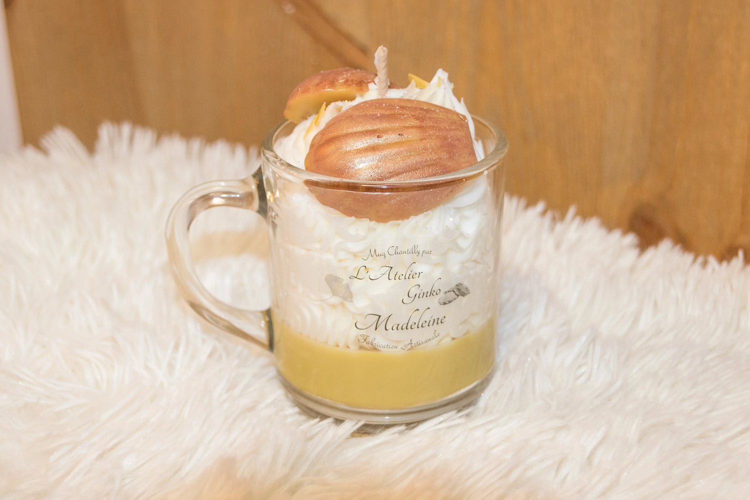 Bougie Chantilly gourmande Madeleine L'Atelier Ginko - Boutique en Ligne