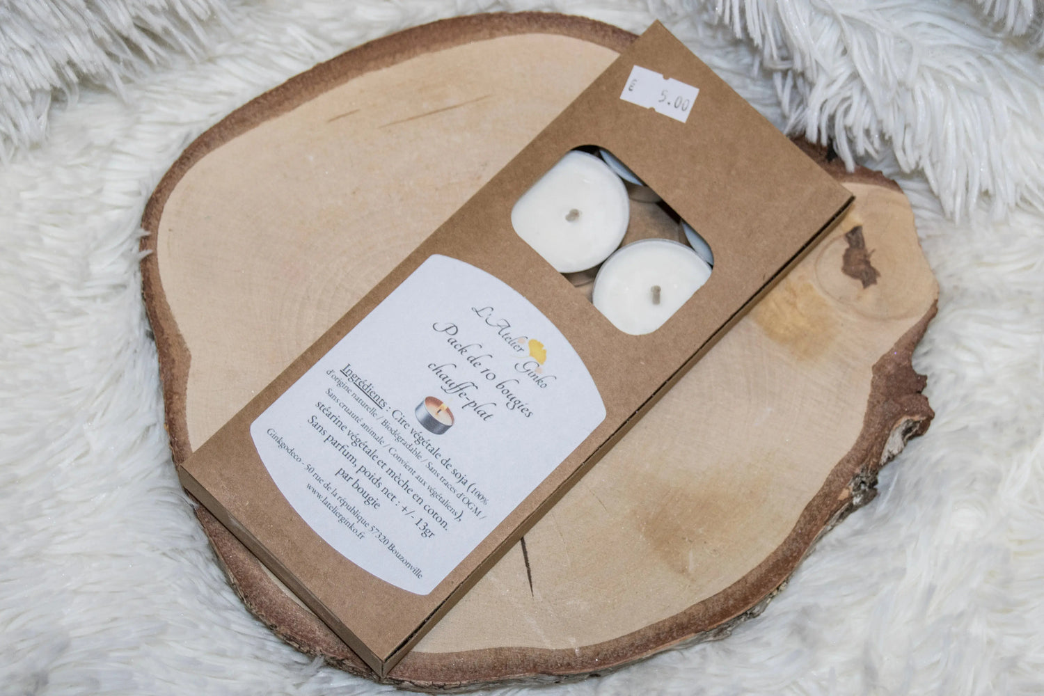 Bougie chauffe plat non parfumée L'Atelier Ginko - Boutique en Ligne