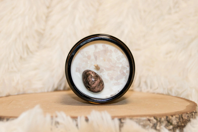 Bougie parfumée Lithothérapie Amour L'Atelier Ginko - Boutique en Ligne