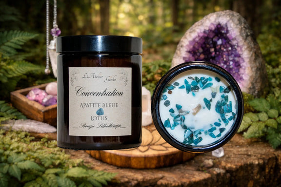 Bougie parfumée Lithothérapie Concentration - L'Atelier Ginko - Boutique en Ligne