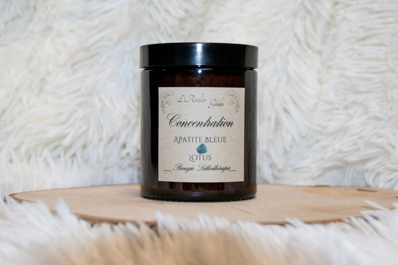 Bougie parfumée Lithothérapie Concentration - L'Atelier Ginko - Boutique en Ligne