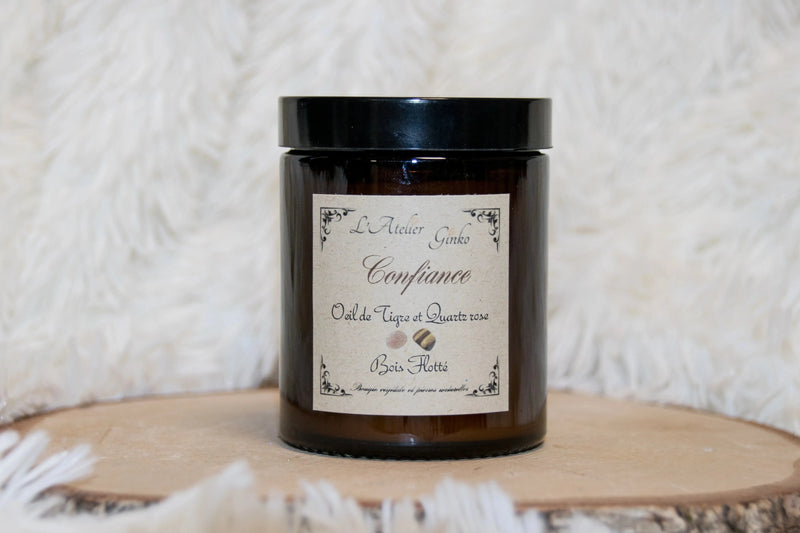 Bougie parfumée Lithothérapie Confiance L'Atelier Ginko - Boutique en Ligne