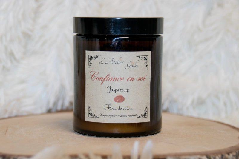 Bougie parfumée Lithothérapie Confiance en soi L'Atelier Ginko - Boutique en Ligne
